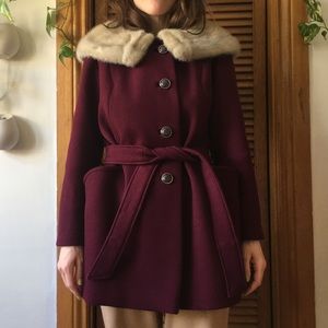 Vintage Fur Trim Coat